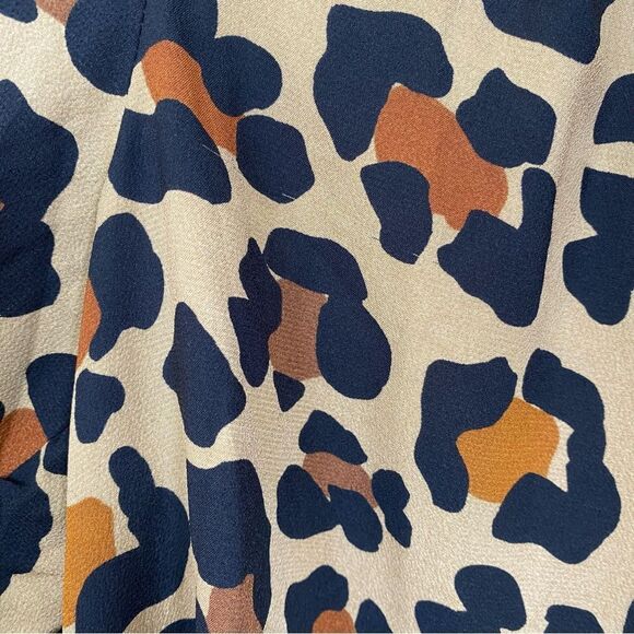 Judith March Anthropologie Leopard Print Neck Tie Blouse Size Small - Picture 6 of 13